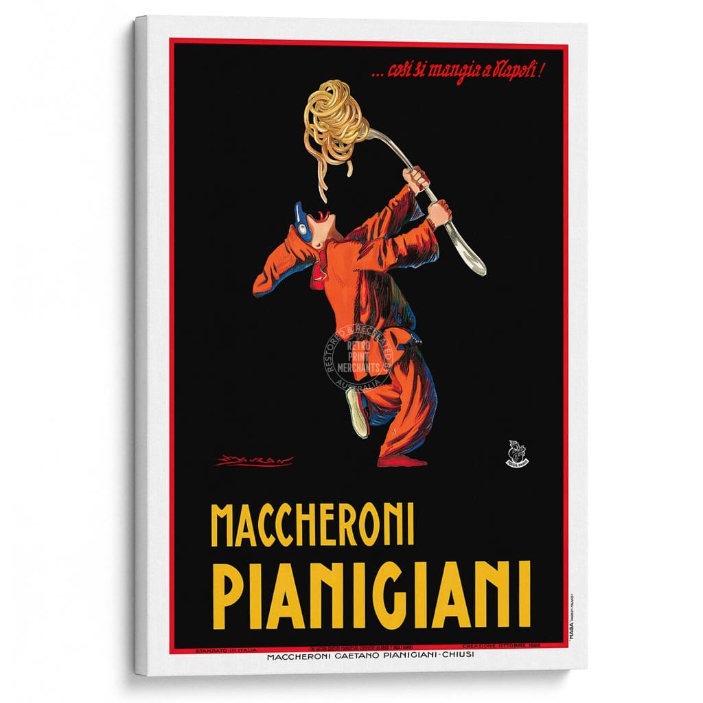 Maccheroni Pianigiani | Italy A4 210 X 297Mm 8.3 11.7 Inches / Stretched Canvas Print Art
