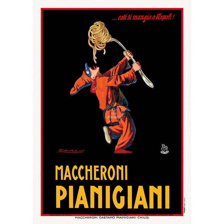 Maccheroni Pianigiani | Italy A4 210 X 297Mm 8.3 11.7 Inches / Unframed Print Art