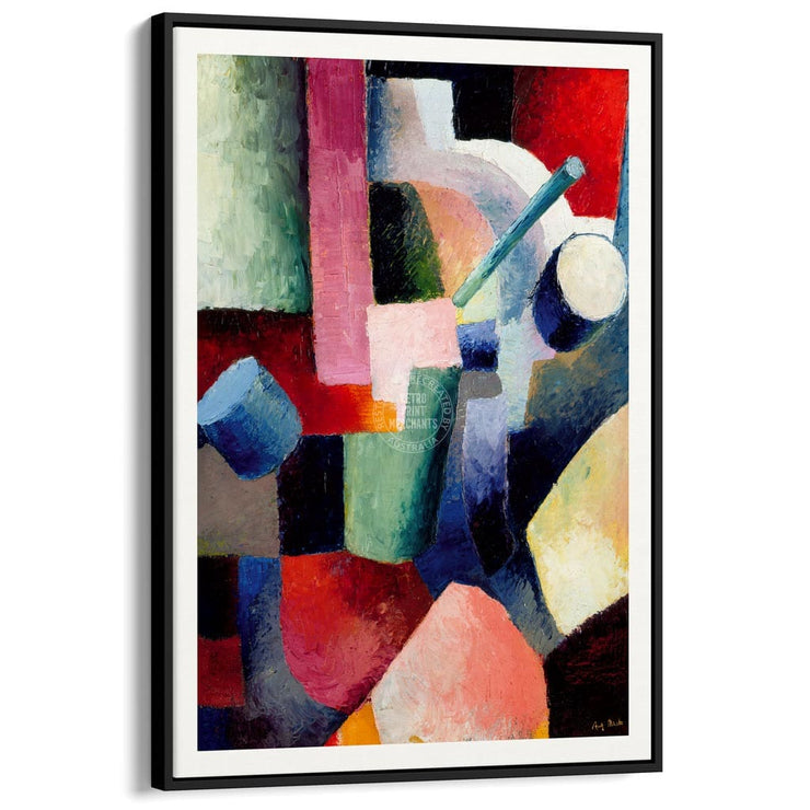 Macke Colored Composition Of Forms | Germany A3 297 X 420Mm 11.7 16.5 Inches / Canvas Floating Frame