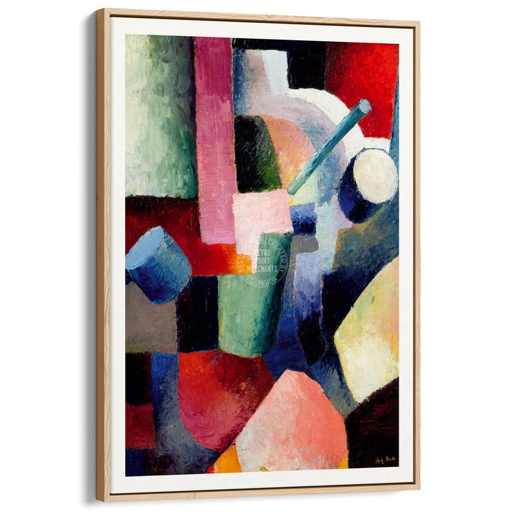 Macke Colored Composition Of Forms | Germany A3 297 X 420Mm 11.7 16.5 Inches / Canvas Floating Frame