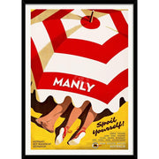 Manly | Australia A3 297 X 420Mm 11.7 16.5 Inches / Framed Print - Black Timber Art