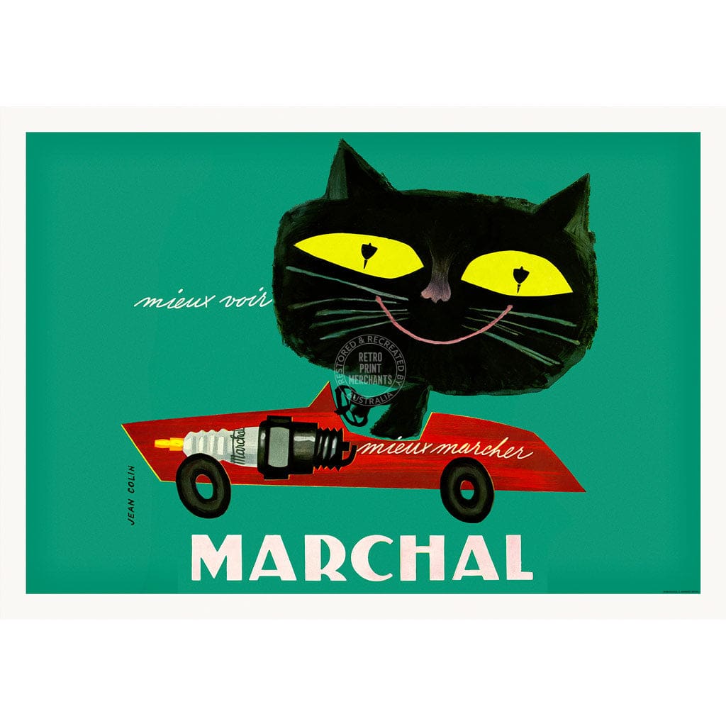 MARCHAL CAT | FRANCE A2 | 420 x 594mm | 16.5 x 23.4 inches / Unframed Print Print Art