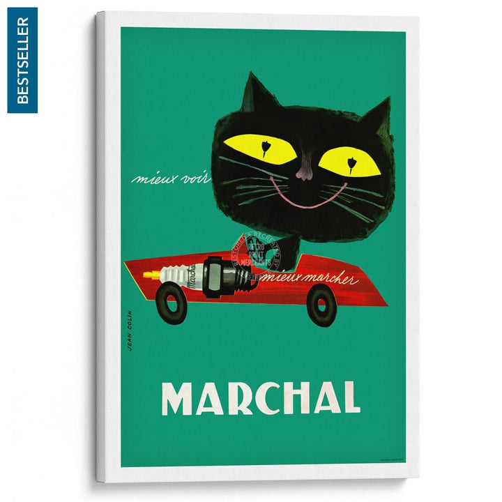 Marchal Cat | France A3 297 X 420Mm 11.7 16.5 Inches / Stretched Canvas Print Art