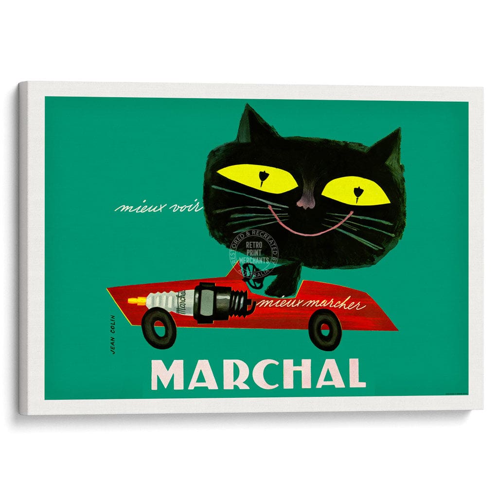 MARCHAL CAT | FRANCE A3 | 297 x 420mm | 11.7 x 16.5 inches / Stretched Canvas Print Art