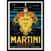 Martini Vermouth | Italy 422Mm X 295Mm 16.6 11.6 A3 / Black Print Art