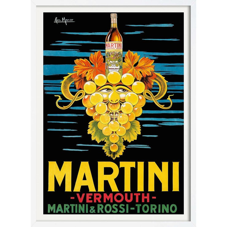 Martini Vermouth | Italy 422Mm X 295Mm 16.6 11.6 A3 / White Print Art