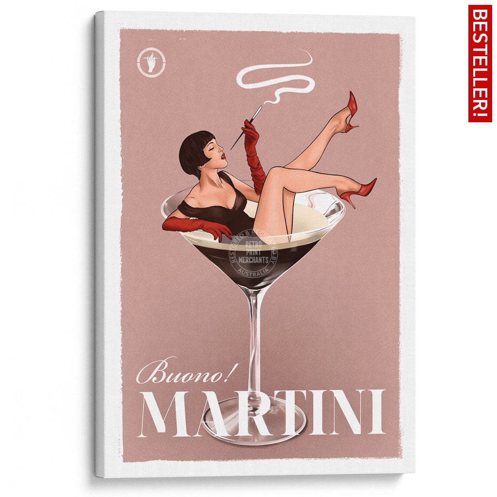 MARTINI | WORLDWIDE A3 | 297 x 420mm | 11.7 x 16.5 inches / Stretched Canvas Print Art