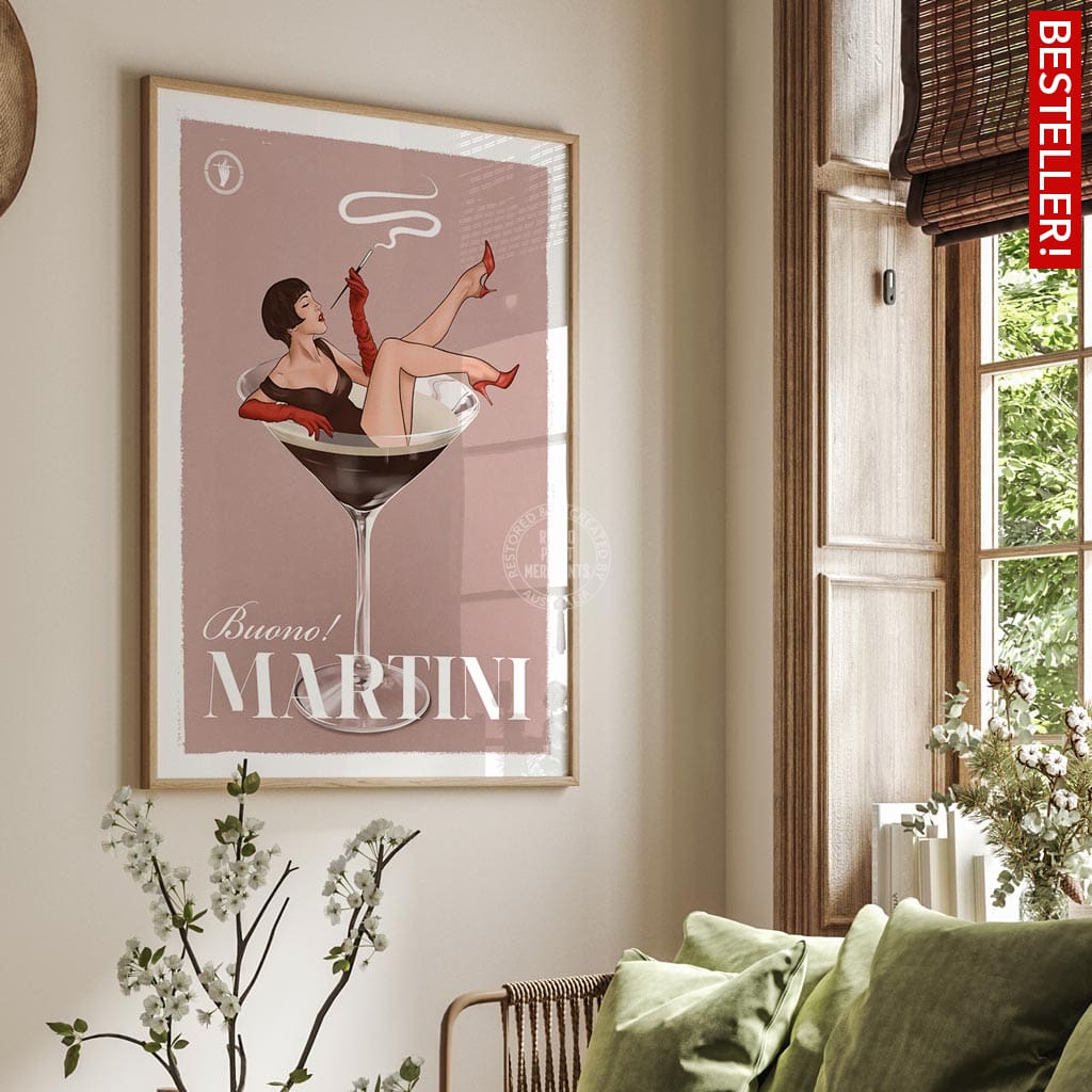 MARTINI | WORLDWIDE A3 | 297 x 420mm | 11.7 x 16.5 inches / Unframed Print Print Art