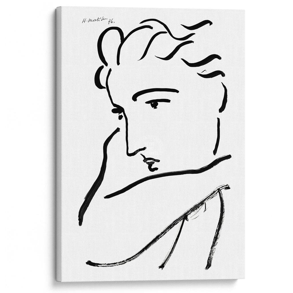 Matisse Profil De Femme | France A3 297 X 420Mm 11.7 16.5 Inches / Stretched Canvas Print Art