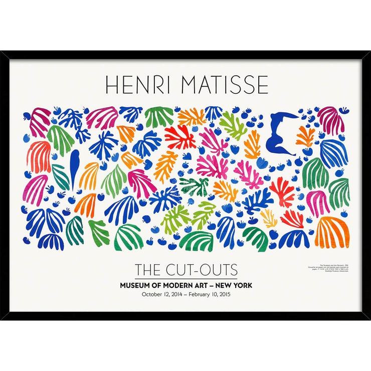 Matisse The Parakeet And Mermaid | France A3 297 X 420Mm 11.7 16.5 Inches / Framed Print - Black