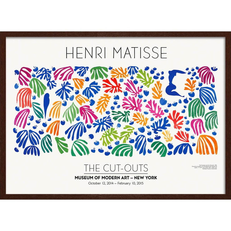 Matisse The Parakeet And Mermaid | France A3 297 X 420Mm 11.7 16.5 Inches / Framed Print - Dark Oak