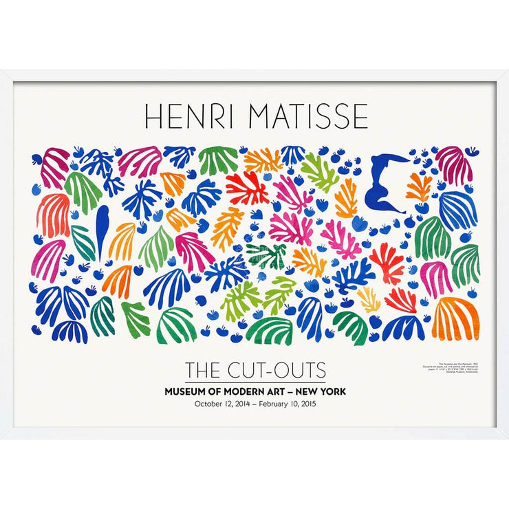 Matisse The Parakeet And Mermaid | France A3 297 X 420Mm 11.7 16.5 Inches / Framed Print - White