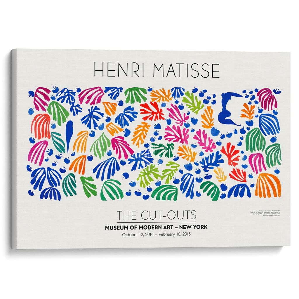 Matisse The Parakeet And Mermaid | France A3 297 X 420Mm 11.7 16.5 Inches / Stretched Canvas Print