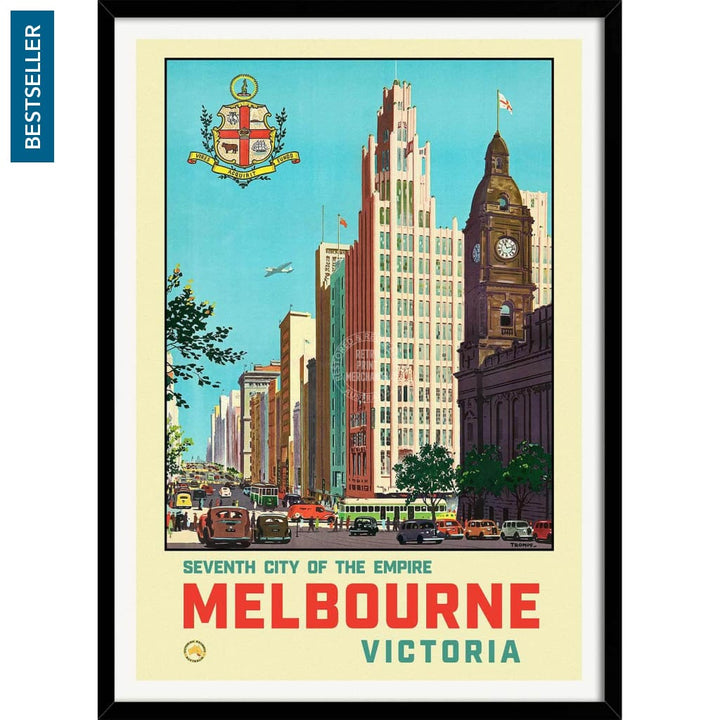 Melbourne 1930 | Australia 422Mm X 295Mm 16.6 11.6 A3 / Black Print Art