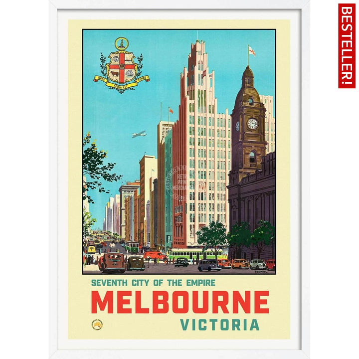 Melbourne 1930 | Australia 422Mm X 295Mm 16.6 11.6 A3 / White Print Art
