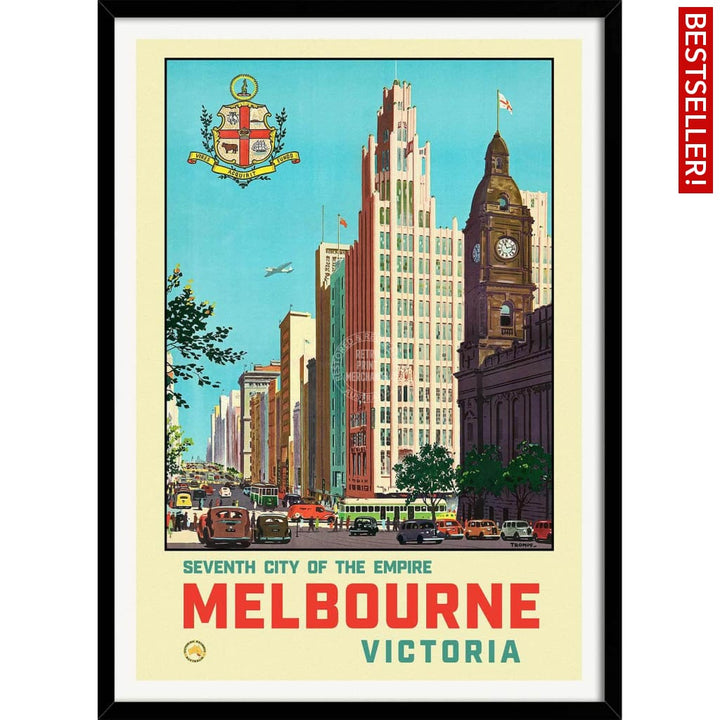Melbourne 1930 | Australia 422Mm X 295Mm 16.6 11.6 A3 / Black Print Art