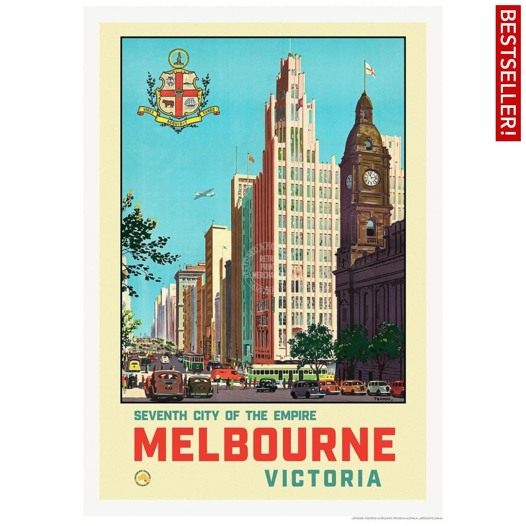 Melbourne 1930 | Australia 422Mm X 295Mm 16.6 11.6 A3 / Unframed Print Art