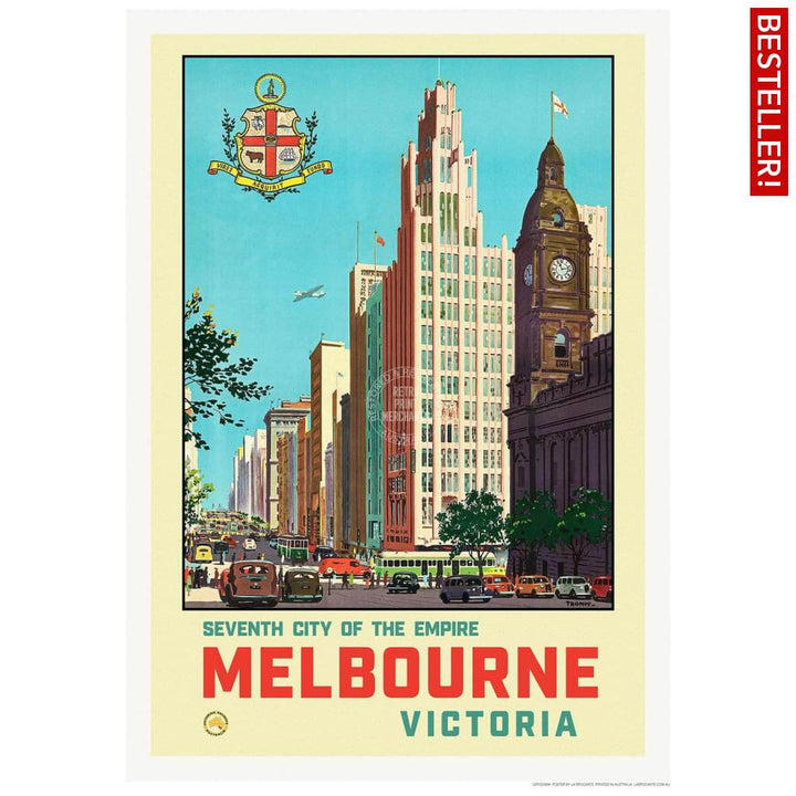 Melbourne 1930 | Australia 422Mm X 295Mm 16.6 11.6 A3 / Unframed Print Art