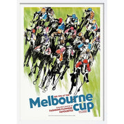 Melbourne Cup | Australia A3 297 X 420Mm 11.7 16.5 Inches / Framed Print - White Timber Art