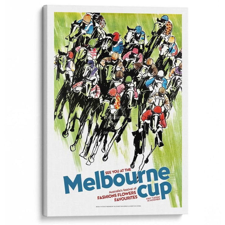Melbourne Cup | Australia A3 297 X 420Mm 11.7 16.5 Inches / Stretched Canvas Print Art