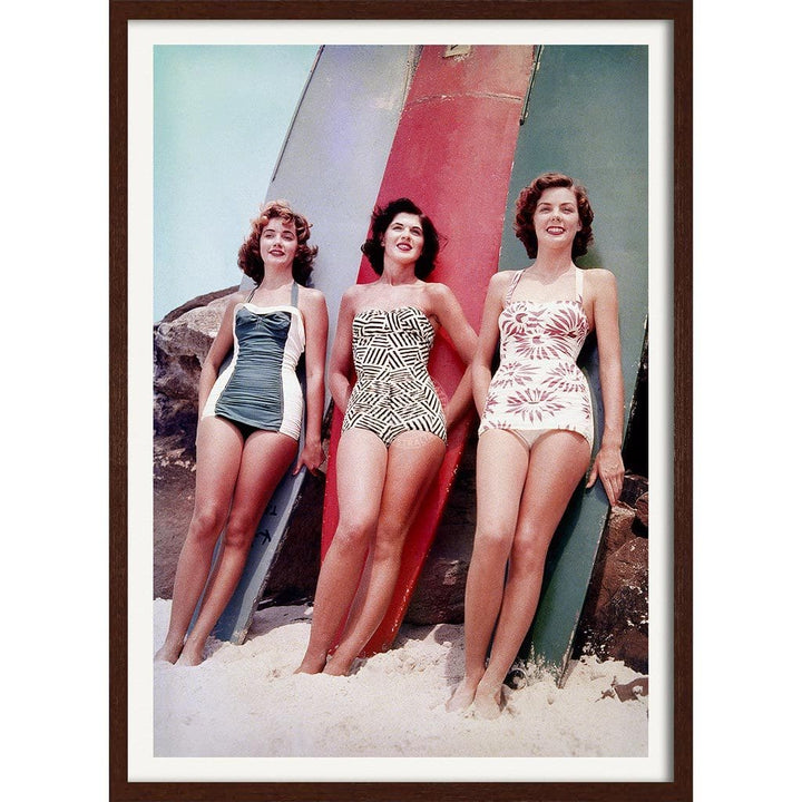 Miss Pacific 1952 | Australia 422Mm X 295Mm 16.6 11.6 A3 / Dark Oak Print Art