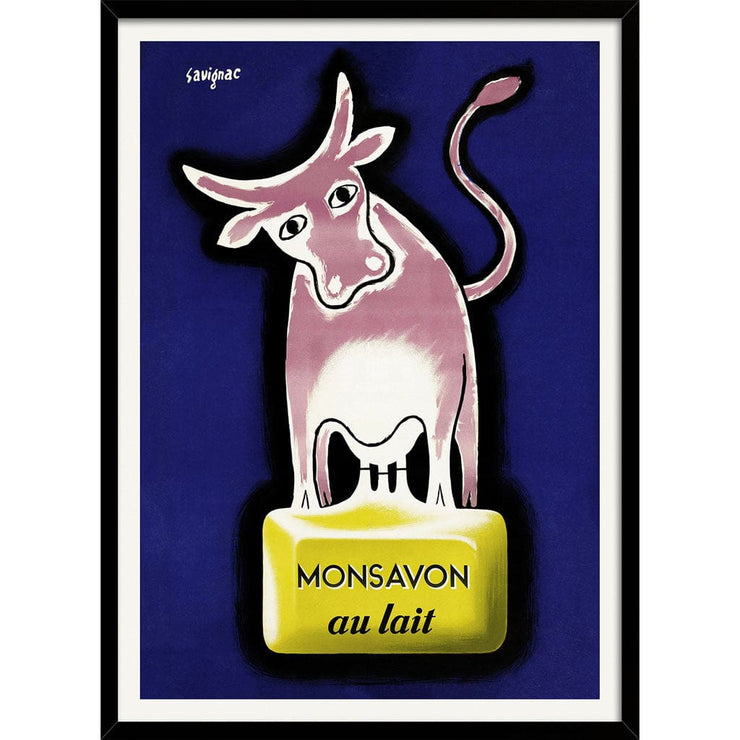 Mon Savon Soap | France A3 297 X 420Mm 11.7 16.5 Inches / Framed Print - Black Timber Art