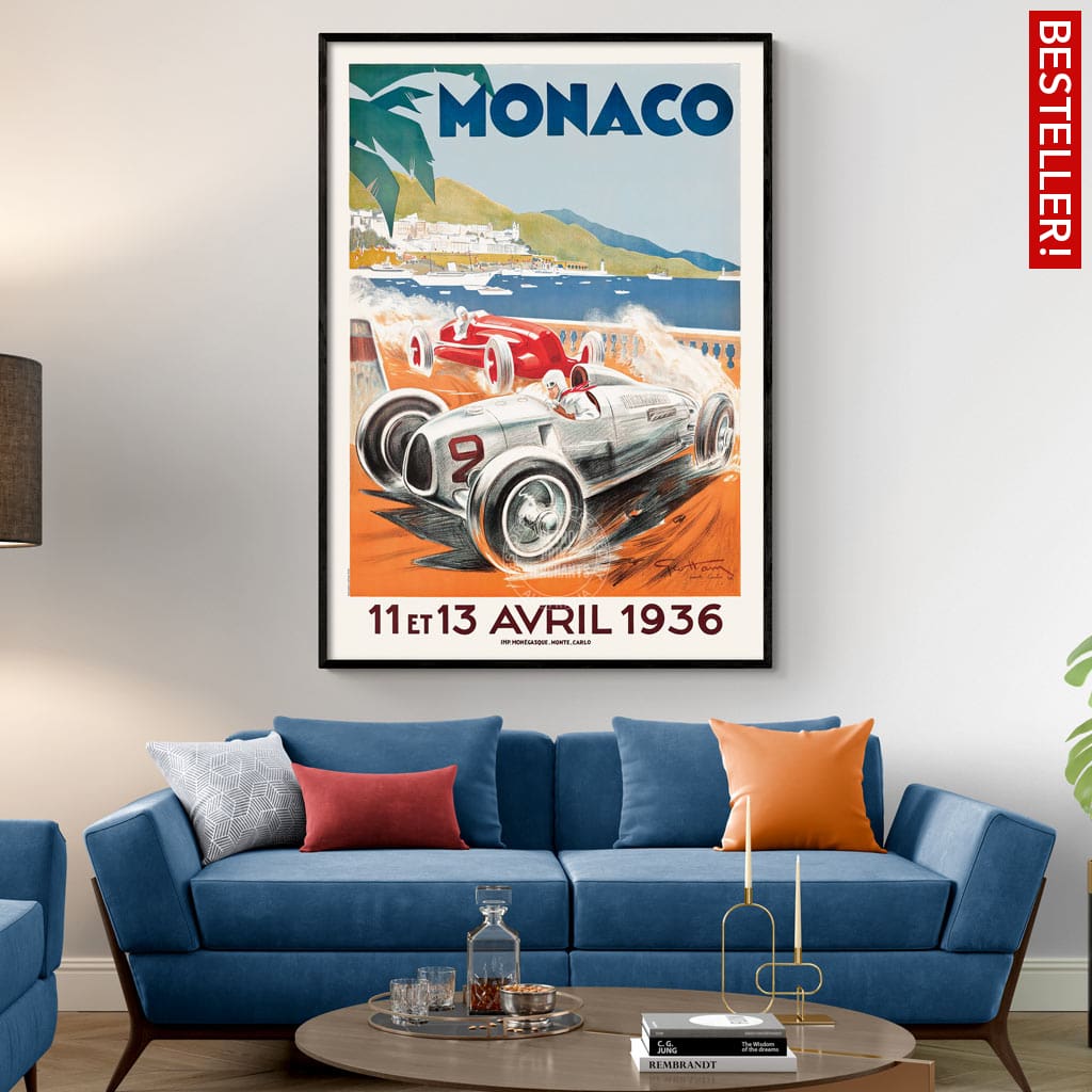 Monaco Grand Prix 1936 | France Print Art