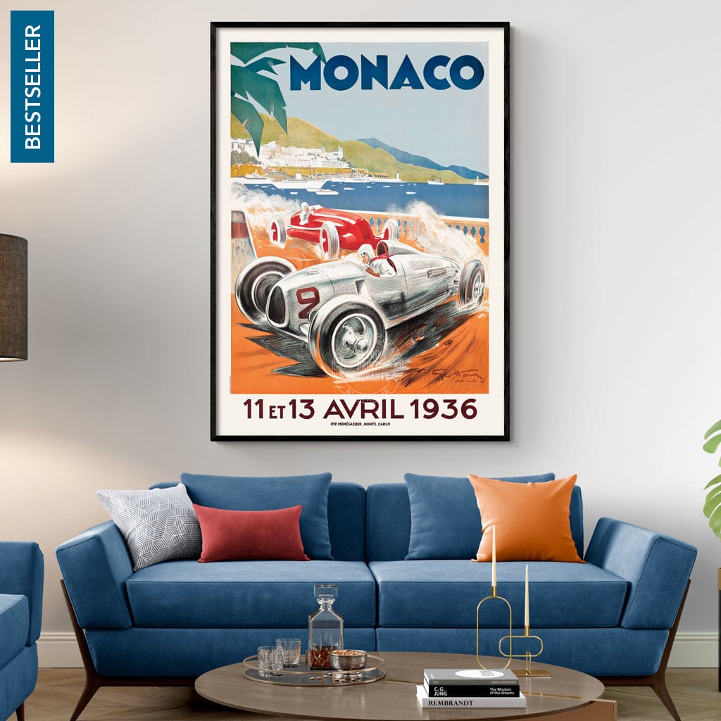 Monaco Grand Prix 1936 | France Print Art