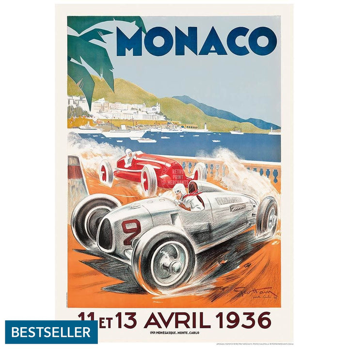 Monaco Grand Prix 1936 | France 422Mm X 295Mm 16.6 11.6 A3 / Unframed Print Art