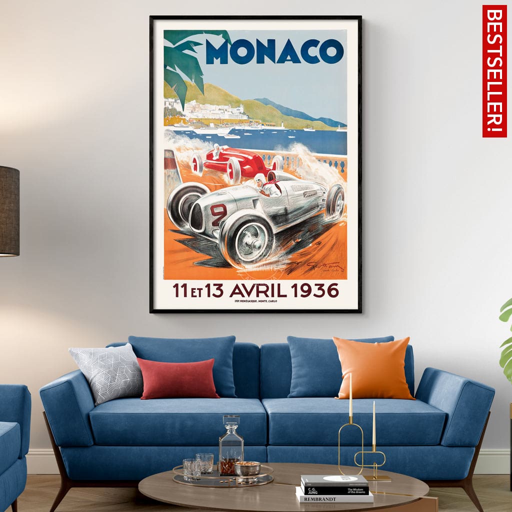 Monaco Grand Prix 1936 | France Print Art