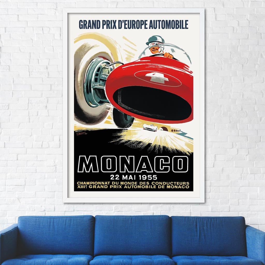 Monaco Grand Prix 1955 | France Print Art