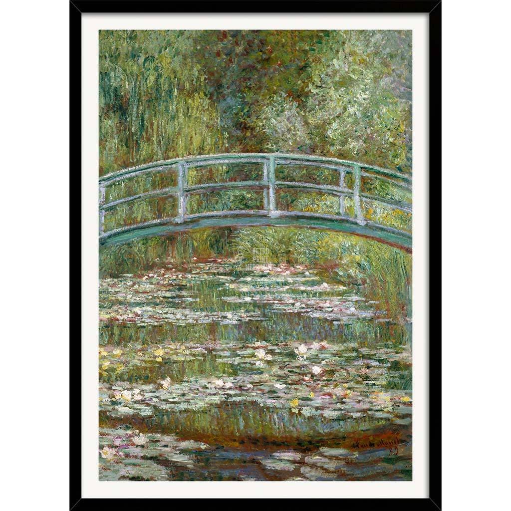 Monet Bridge Over Pond Of Water Lilies | France A3 297 X 420Mm 11.7 16.5 Inches / Framed Print -