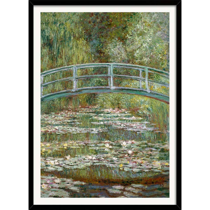 Monet Bridge Over Pond Of Water Lilies | France A3 297 X 420Mm 11.7 16.5 Inches / Framed Print -
