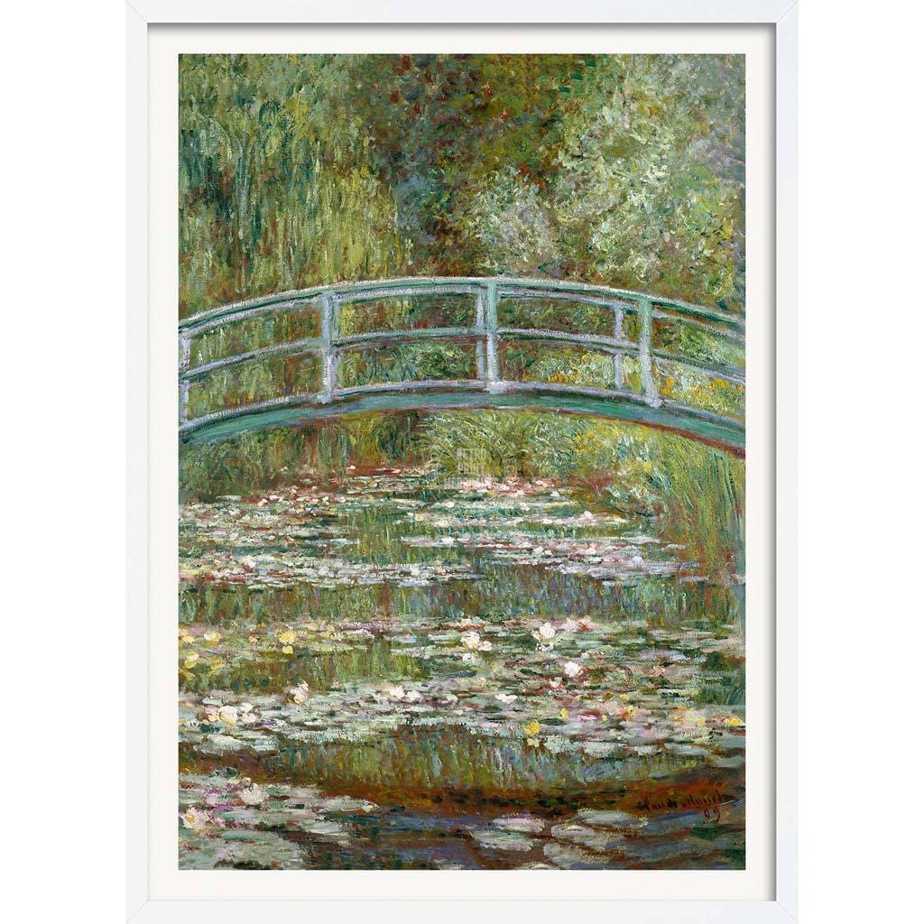 Monet Bridge Over Pond Of Water Lilies | France A3 297 X 420Mm 11.7 16.5 Inches / Framed Print -