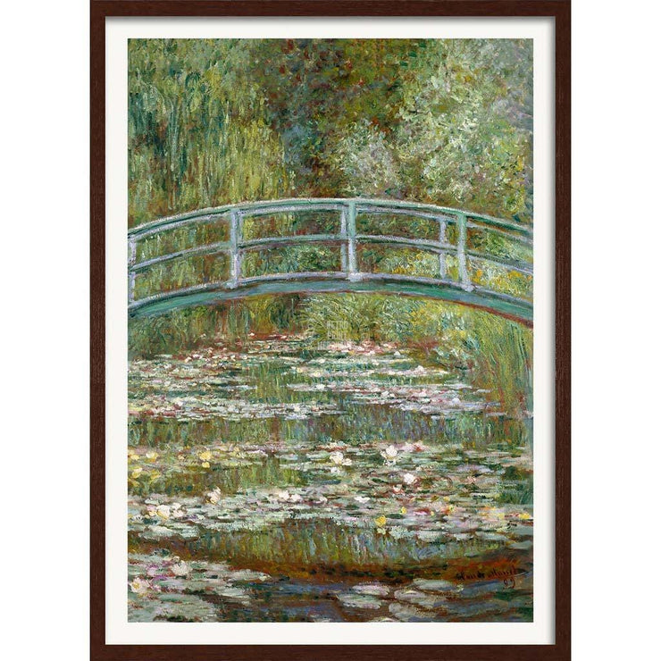 Monet Bridge Over Pond Of Water Lilies | France A3 297 X 420Mm 11.7 16.5 Inches / Framed Print -