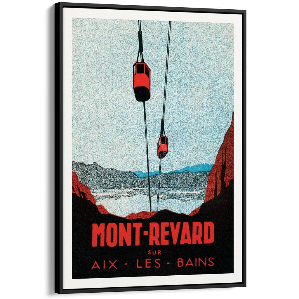 Mont-Revard | France A3 297 X 420Mm 11.7 16.5 Inches / Canvas Floating Frame: Black Timber Print Art