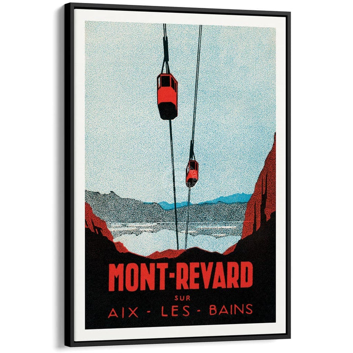 Mont-Revard | France A3 297 X 420Mm 11.7 16.5 Inches / Canvas Floating Frame: Black Timber Print Art