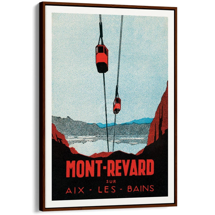 Mont-Revard | France A3 297 X 420Mm 11.7 16.5 Inches / Canvas Floating Frame: Chocolate Oak Timber
