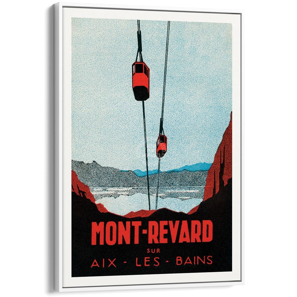 Mont-Revard | France A3 297 X 420Mm 11.7 16.5 Inches / Canvas Floating Frame: White Timber Print Art