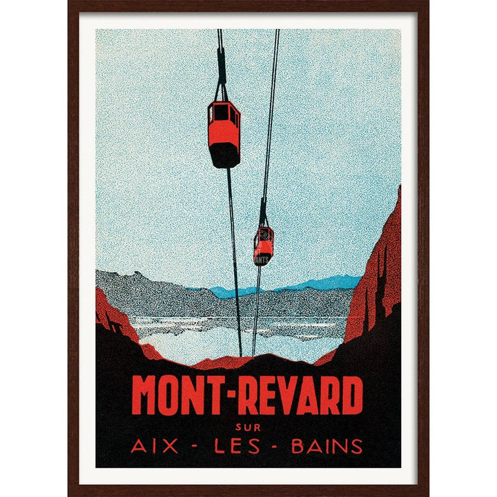 Mont-Revard | France A3 297 X 420Mm 11.7 16.5 Inches / Framed Print: Chocolate Oak Timber Print Art