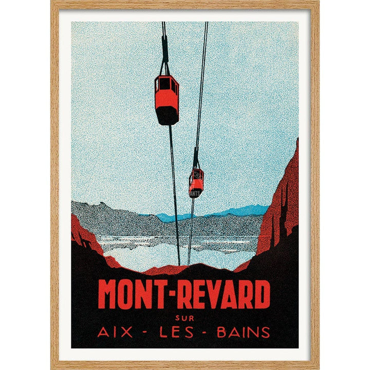 Mont-Revard | France A3 297 X 420Mm 11.7 16.5 Inches / Framed Print: Natural Oak Timber Print Art