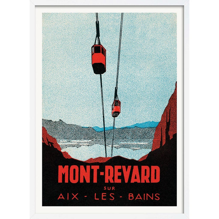 Mont-Revard | France A3 297 X 420Mm 11.7 16.5 Inches / Framed Print: White Timber Print Art