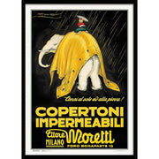 Moretti Elephant | Italy A4 210 X 297Mm 8.3 11.7 Inches / Framed Print: Black Timber Print Art