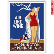 Mornington Peninsula Air Like Wine | Australia 422Mm X 295Mm 16.6 11.6 A3 / White Print Art