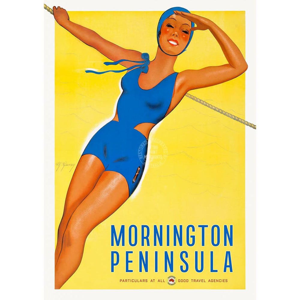 Mornington Peninsula Blue Bathers | Australia Print Art