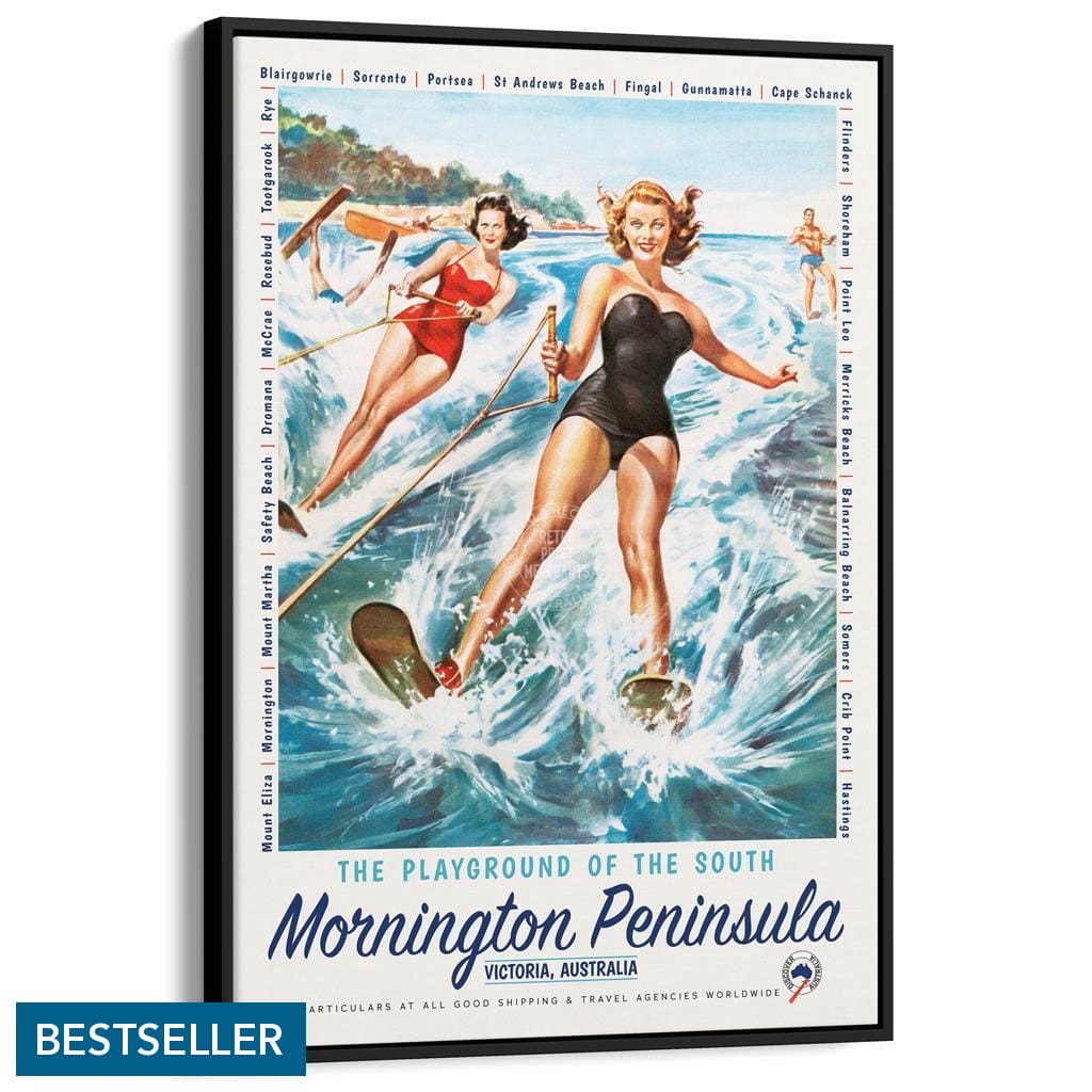 Mornington Peninsula Playground | Australia A3 297 X 420Mm 11.7 16.5 Inches / Canvas Floating Frame