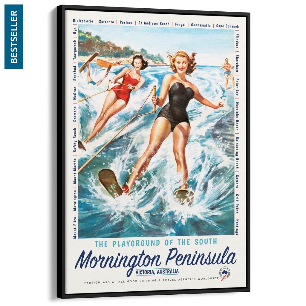 Mornington Peninsula Playground | Australia A3 297 X 420Mm 11.7 16.5 Inches / Canvas Floating Frame