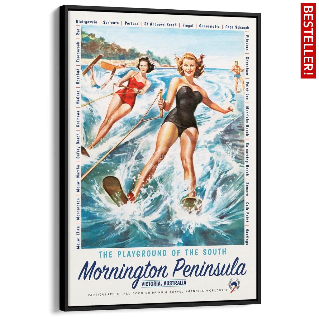 Mornington Peninsula Playground | Australia A3 297 X 420Mm 11.7 16.5 Inches / Canvas Floating Frame
