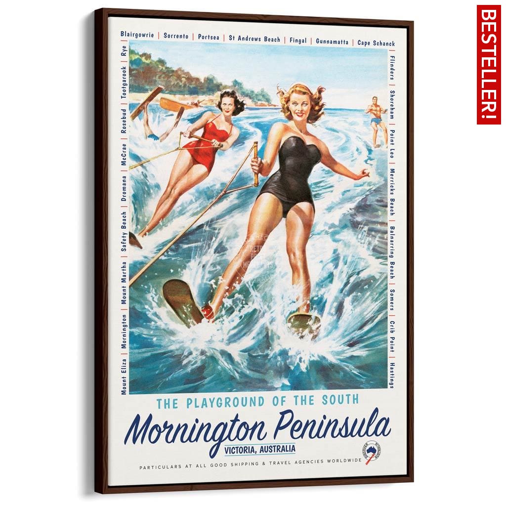 Mornington Peninsula Playground | Australia A3 297 X 420Mm 11.7 16.5 Inches / Canvas Floating Frame