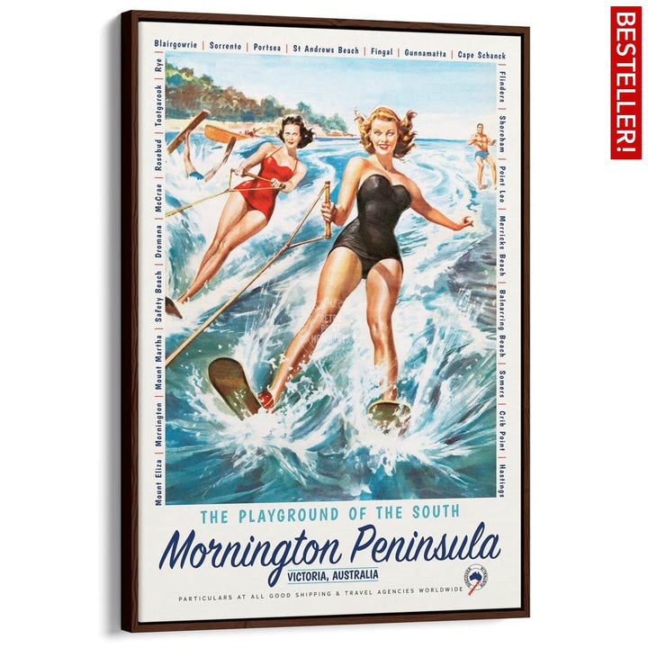 Mornington Peninsula Playground | Australia A3 297 X 420Mm 11.7 16.5 Inches / Canvas Floating Frame